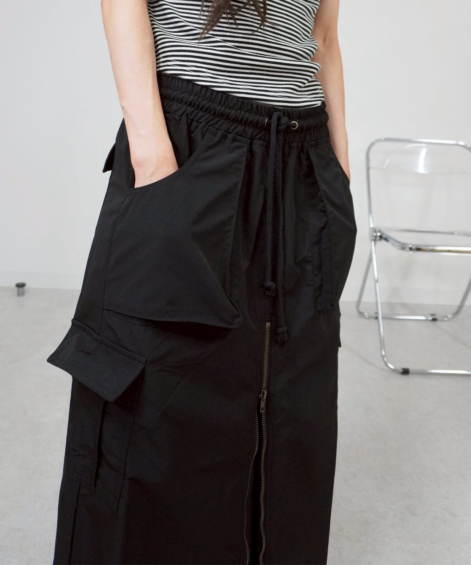 前ZIPロングスカート 5482730 (0319) | gossara(ゴサラ)