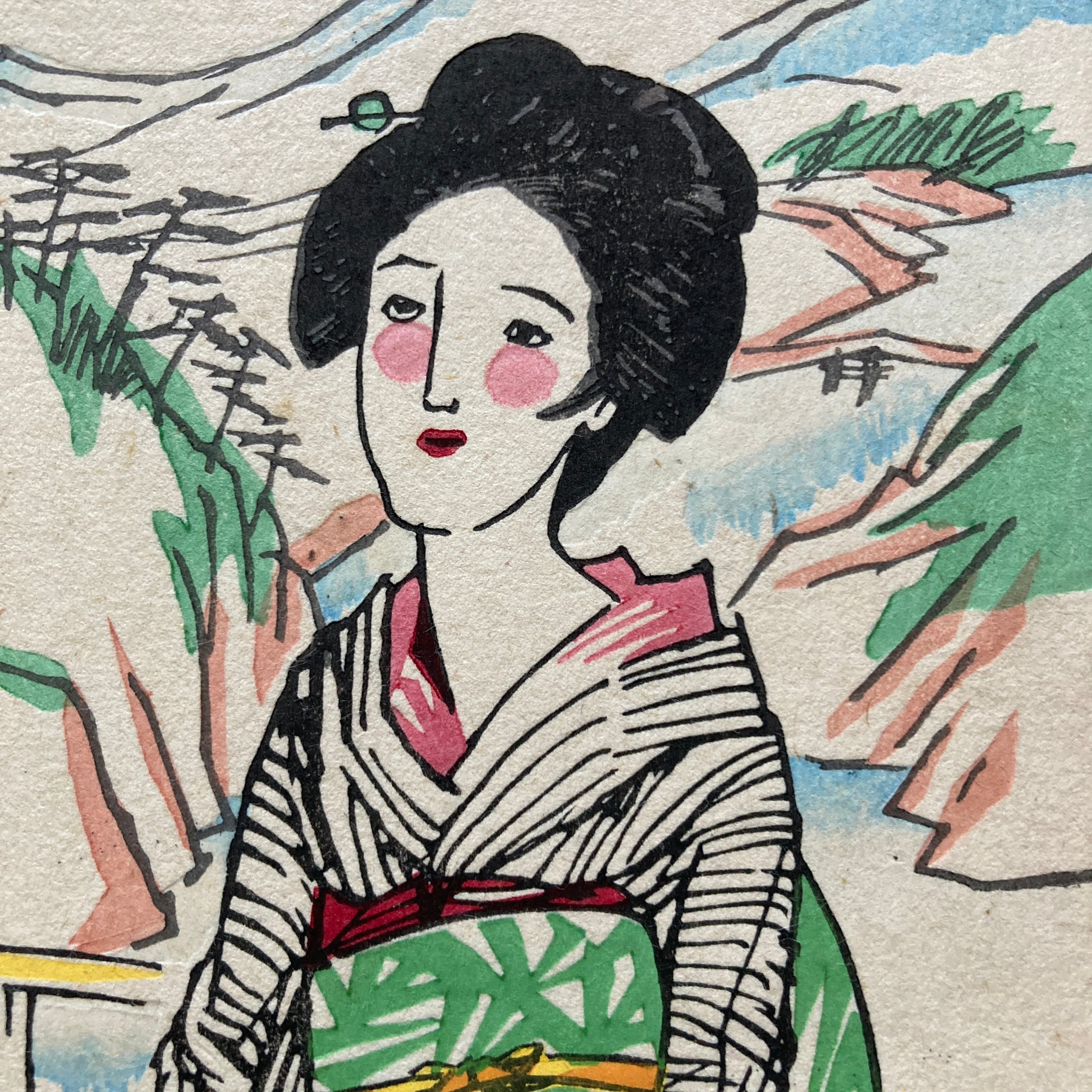 竹久夢二 木版画 ハガキサイズ | 仙台浪漫