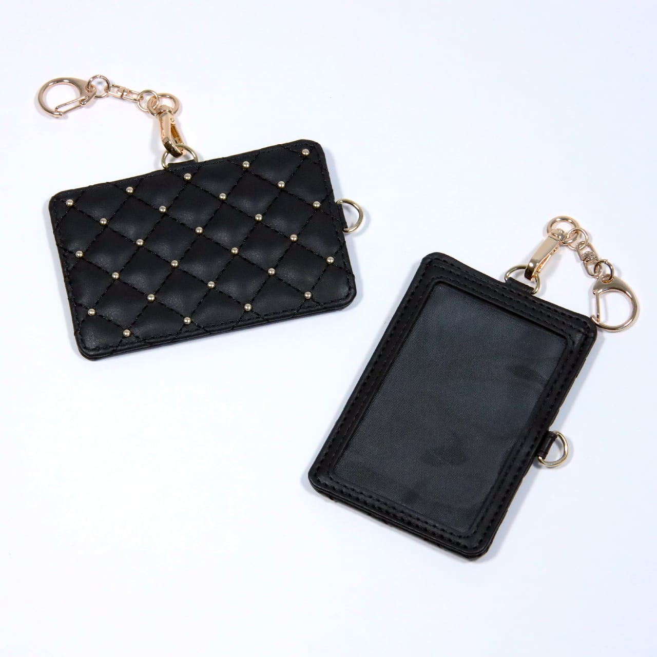 推し活?2WAYフォトカードホルダー キルティング／ブラック OPH-Q-BK1