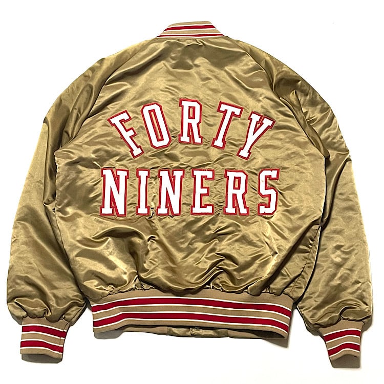 80s NFL 49ERS フォーティナイナーズ スタジャン ビンテージ アメフト