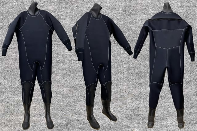 漁など多目的ドライスーツバルブ、ブーツ無し両面ジャージ4.5mm（実寸
