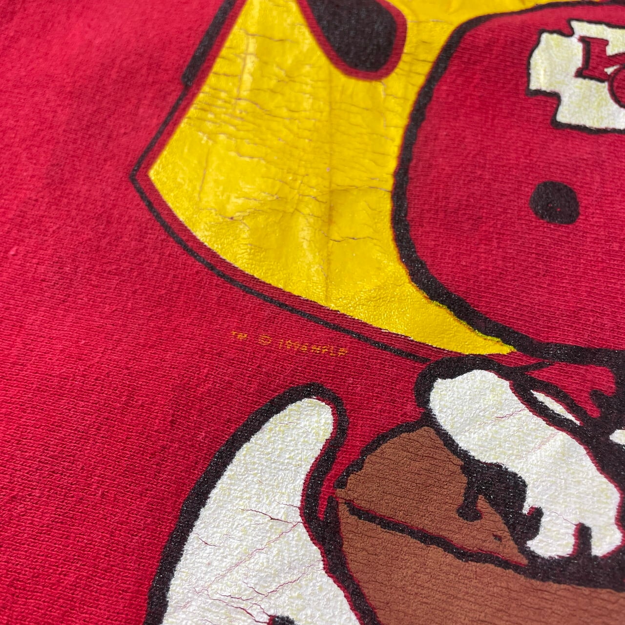 90年代 USA製 SNOOPY NFL KANSAS CITY CHIEFS キャラクター プリント