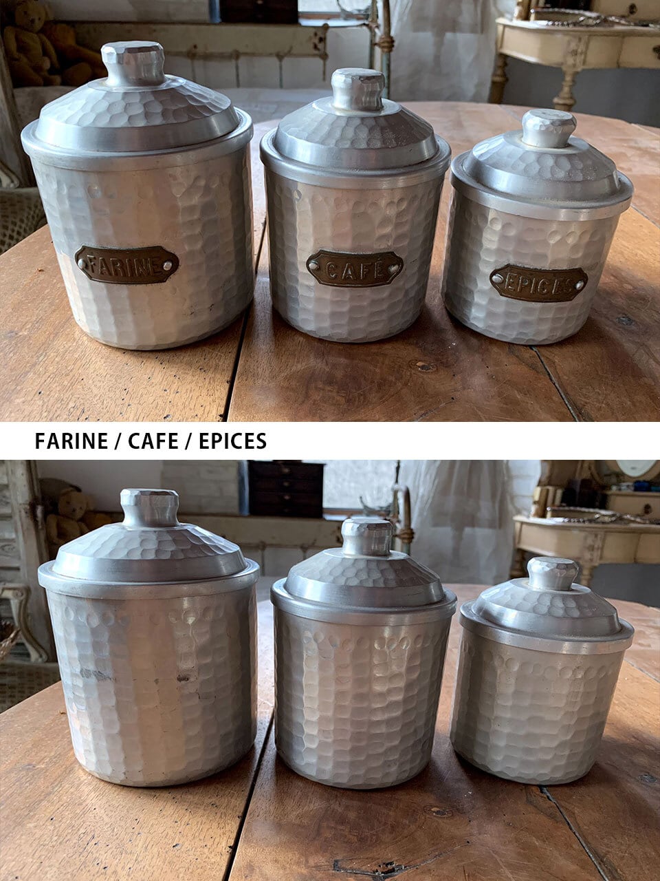 アルミキャニスター 5個SET | Brocante de La Cocotte （フランス