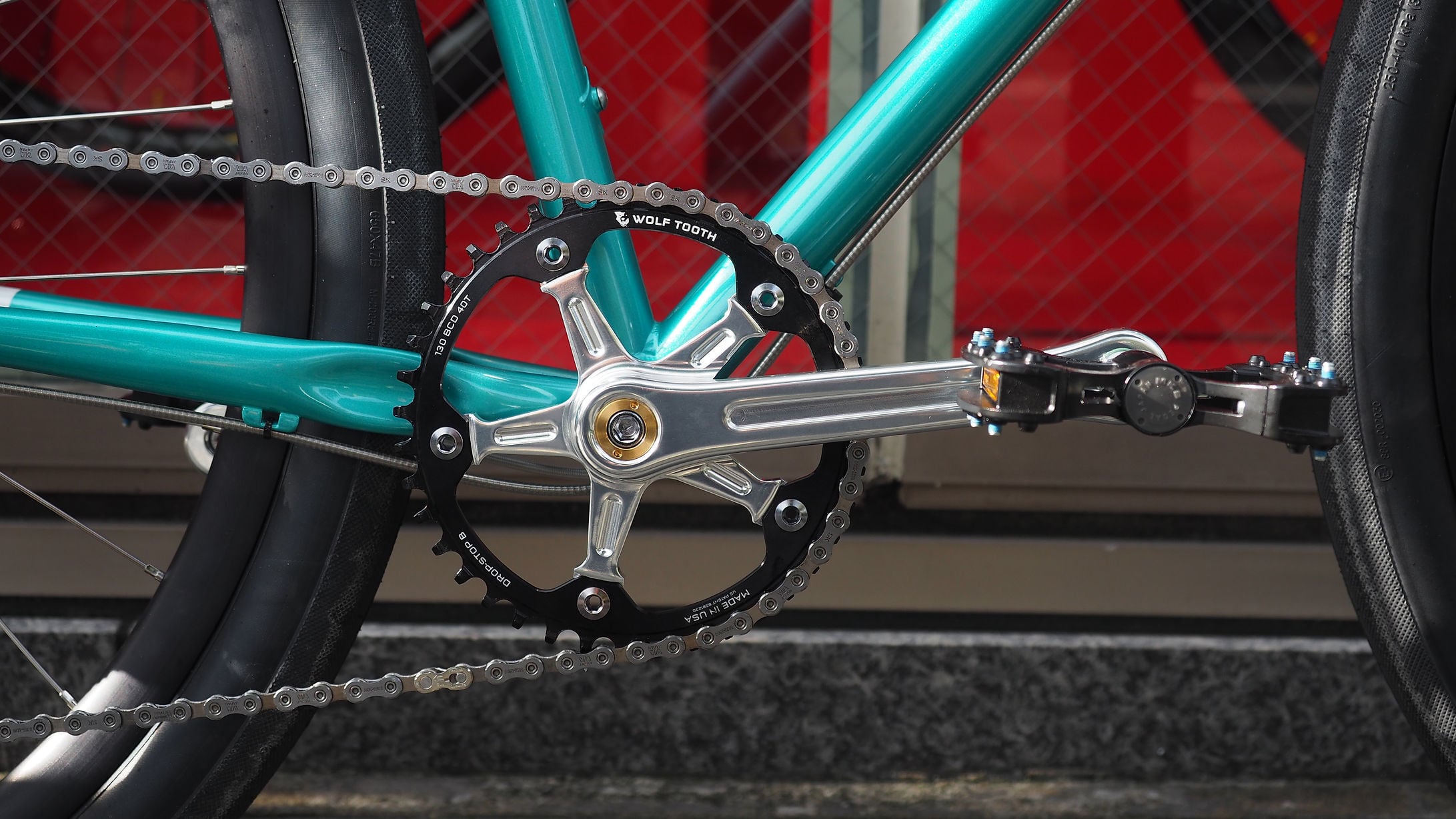 WOLF TOOTH】ナローワイドチェーンリング (130PCD/5アーム