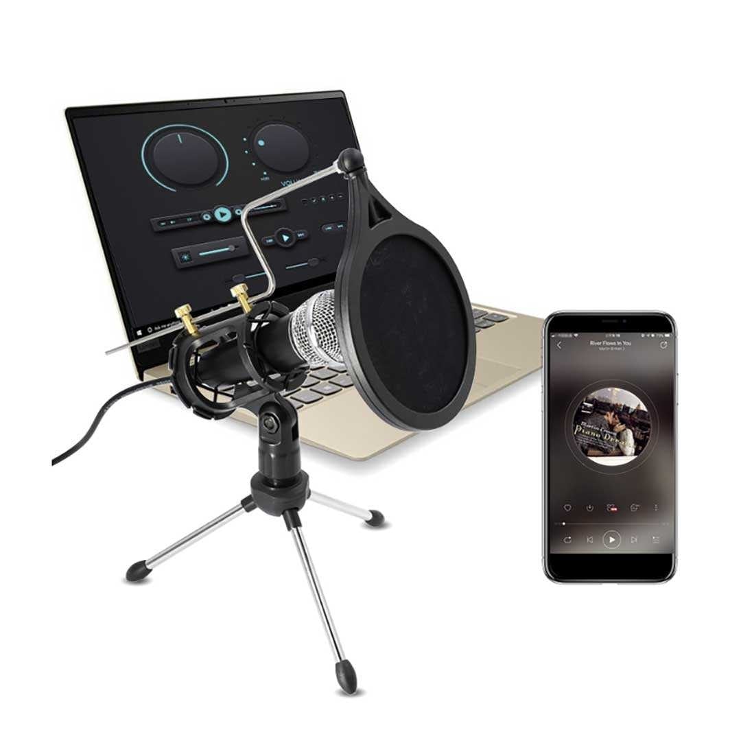 マイク コンデンサーマイク 置き型 セット 小型 スタンドマイク 卓