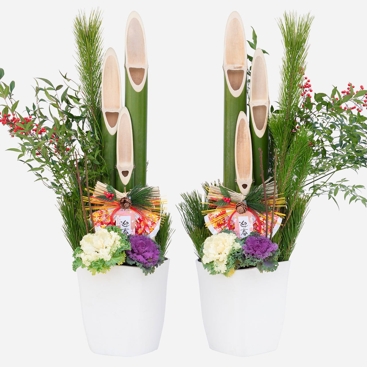 笑い竹門松 90cm（一対） | 門松専門店 えびす屋