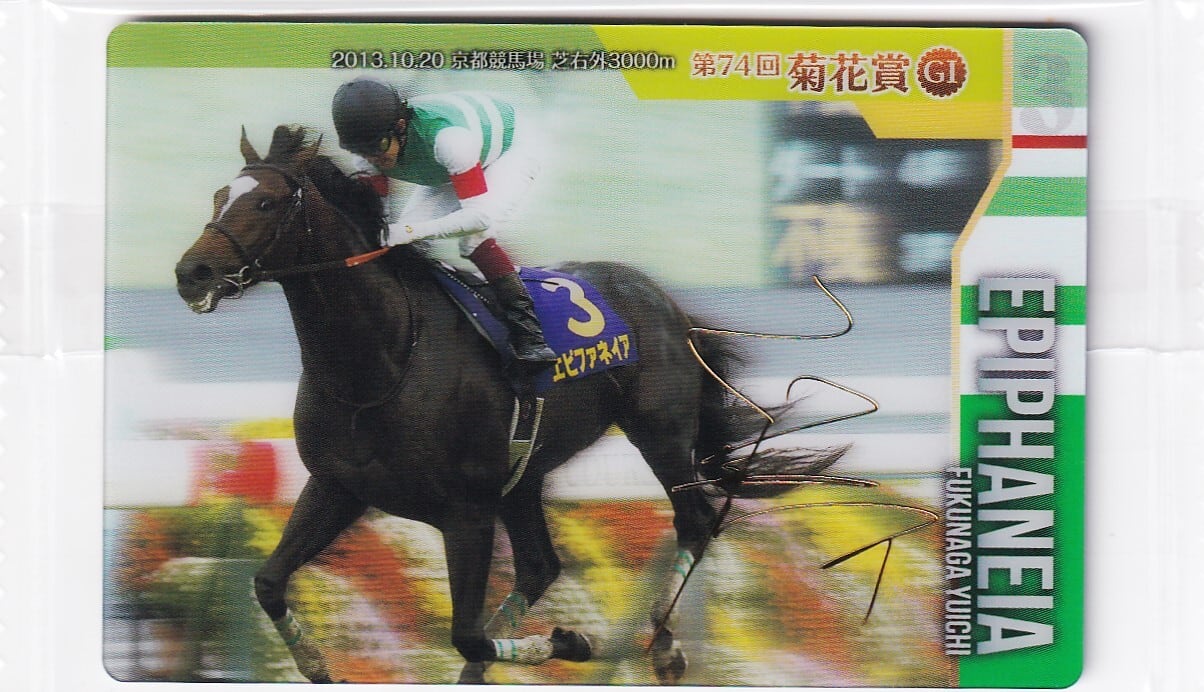 金箔サイン付)エピファネイア：第74回 菊花賞「サラブレッドホース