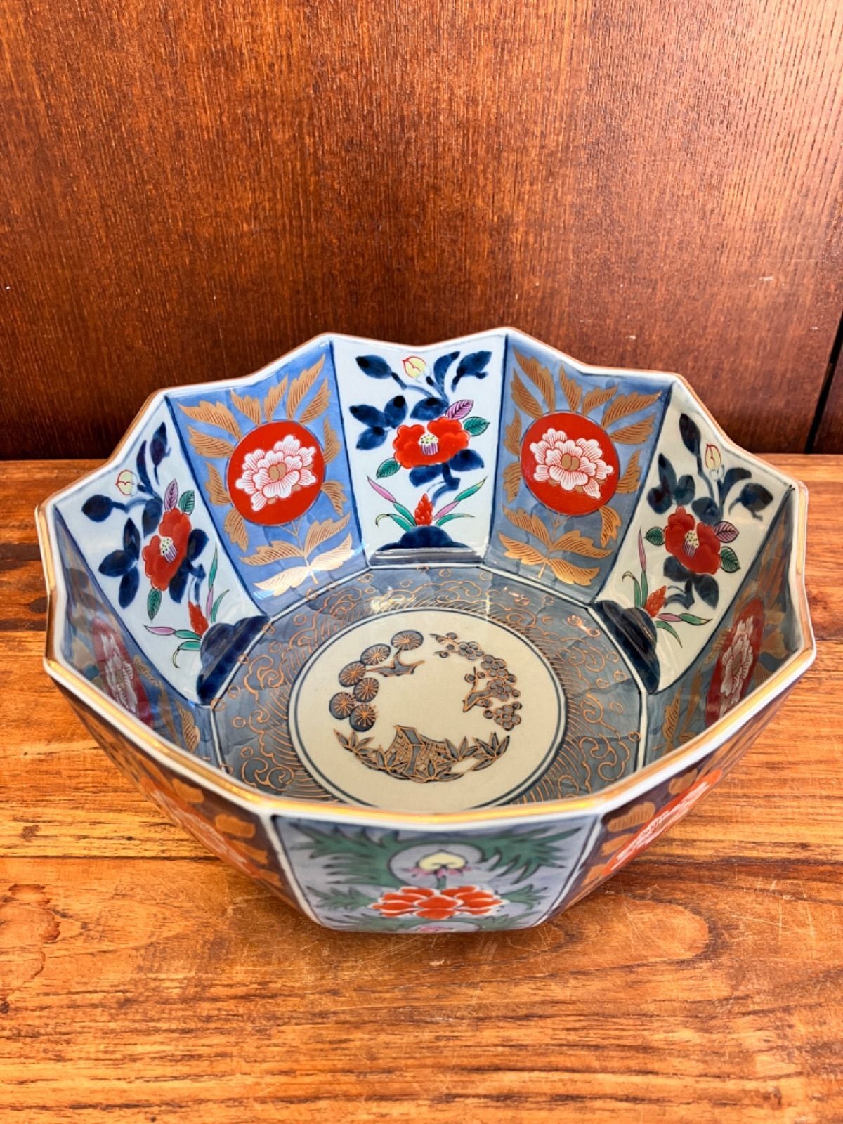 林九郎窯】波佐見焼 内外椿花紋 剣先鉢 | 若林陶器