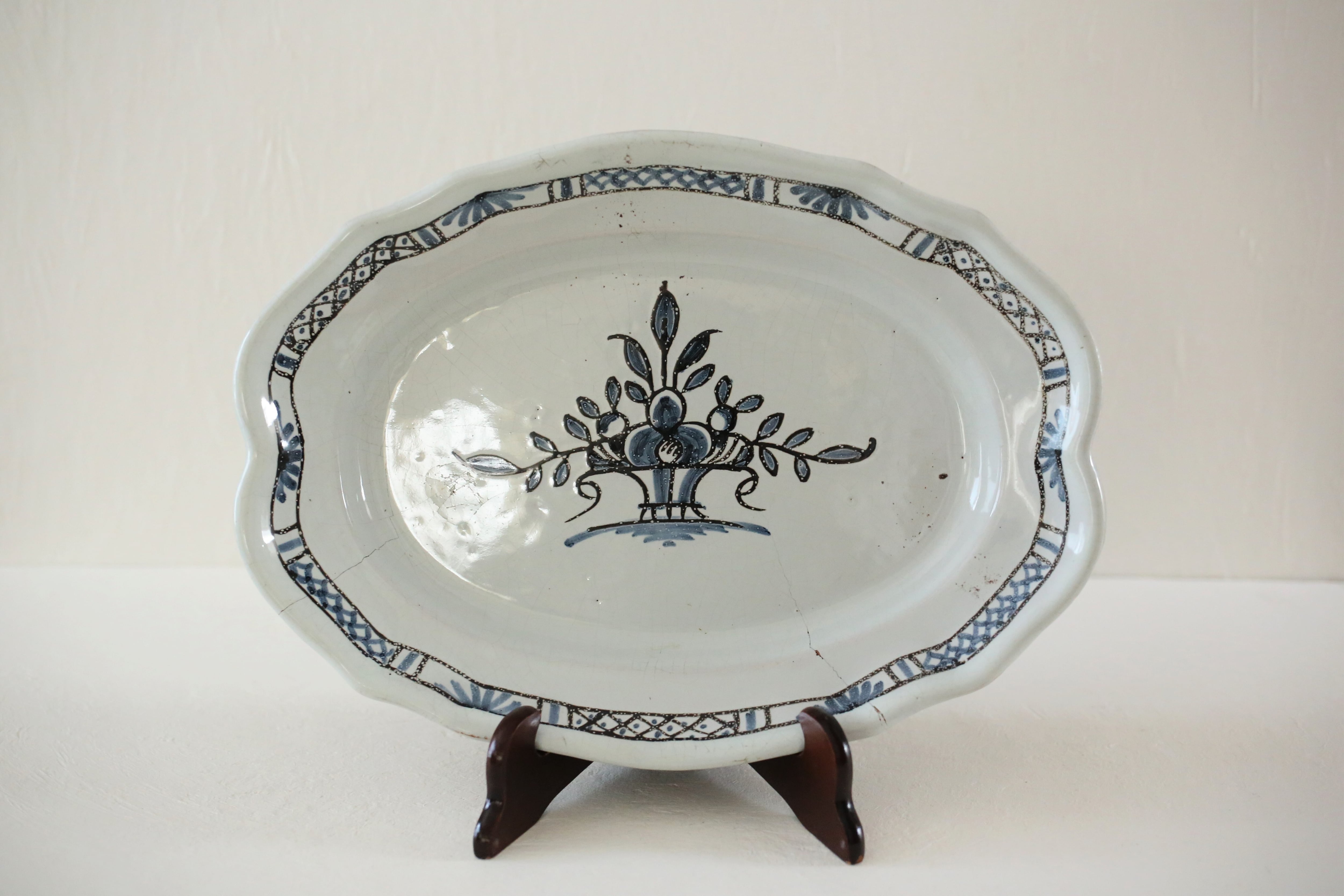 フランス アンティーク キュノワール 『Cul Noir』 大きなオーバル皿 N