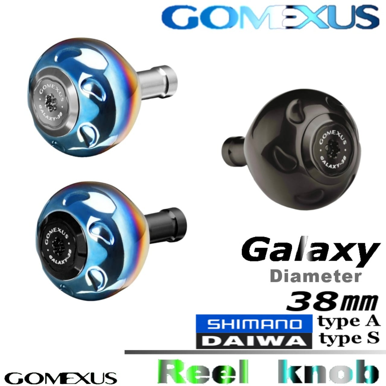 Gomexus【ゴメクサス】チタン製/GALAXYノブ/38㎜ | Sailor-plus （釣り