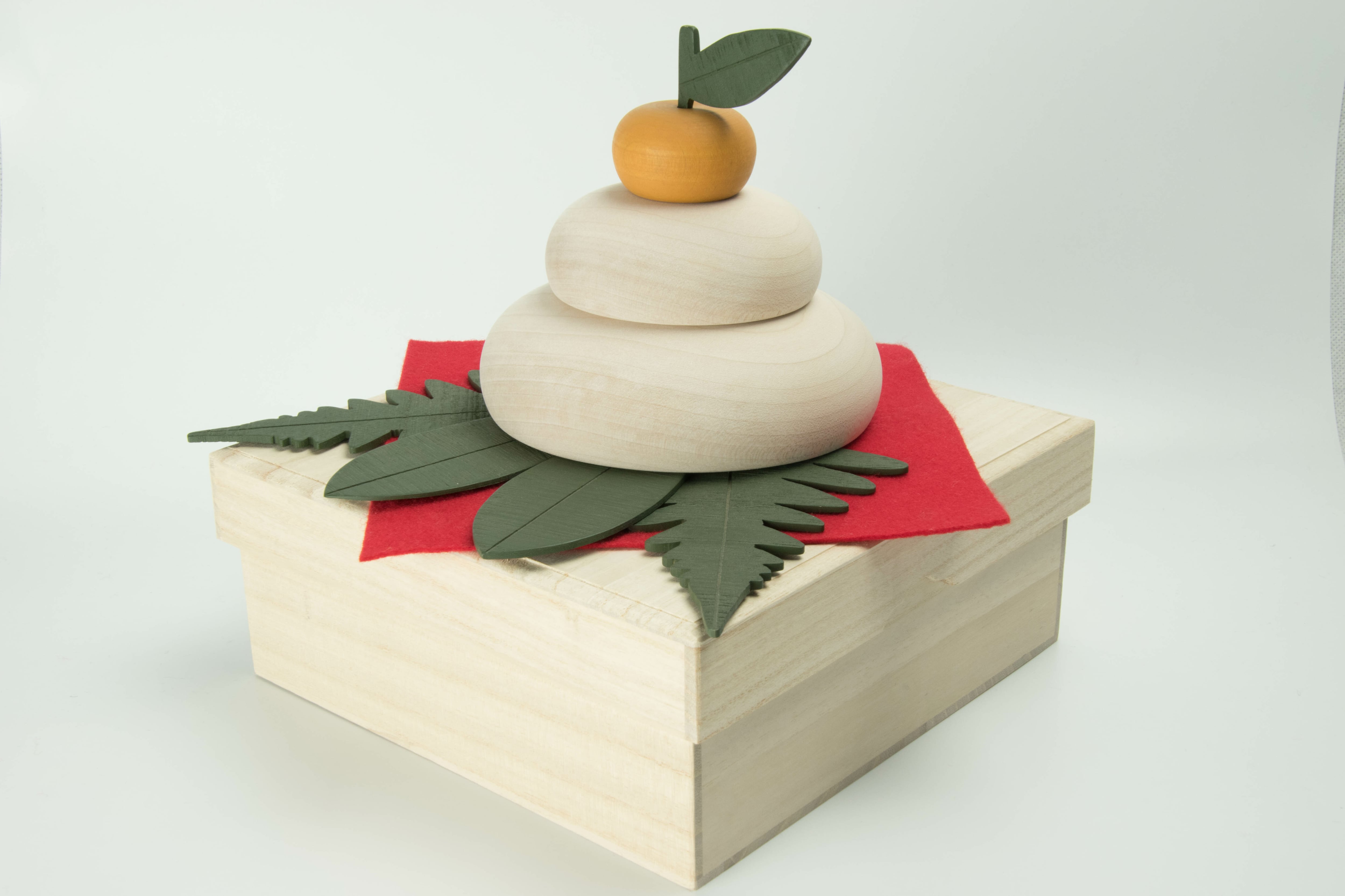 きのいい鏡餅(大)】木製かがみもち ・ハンドメイド・木製インテリア