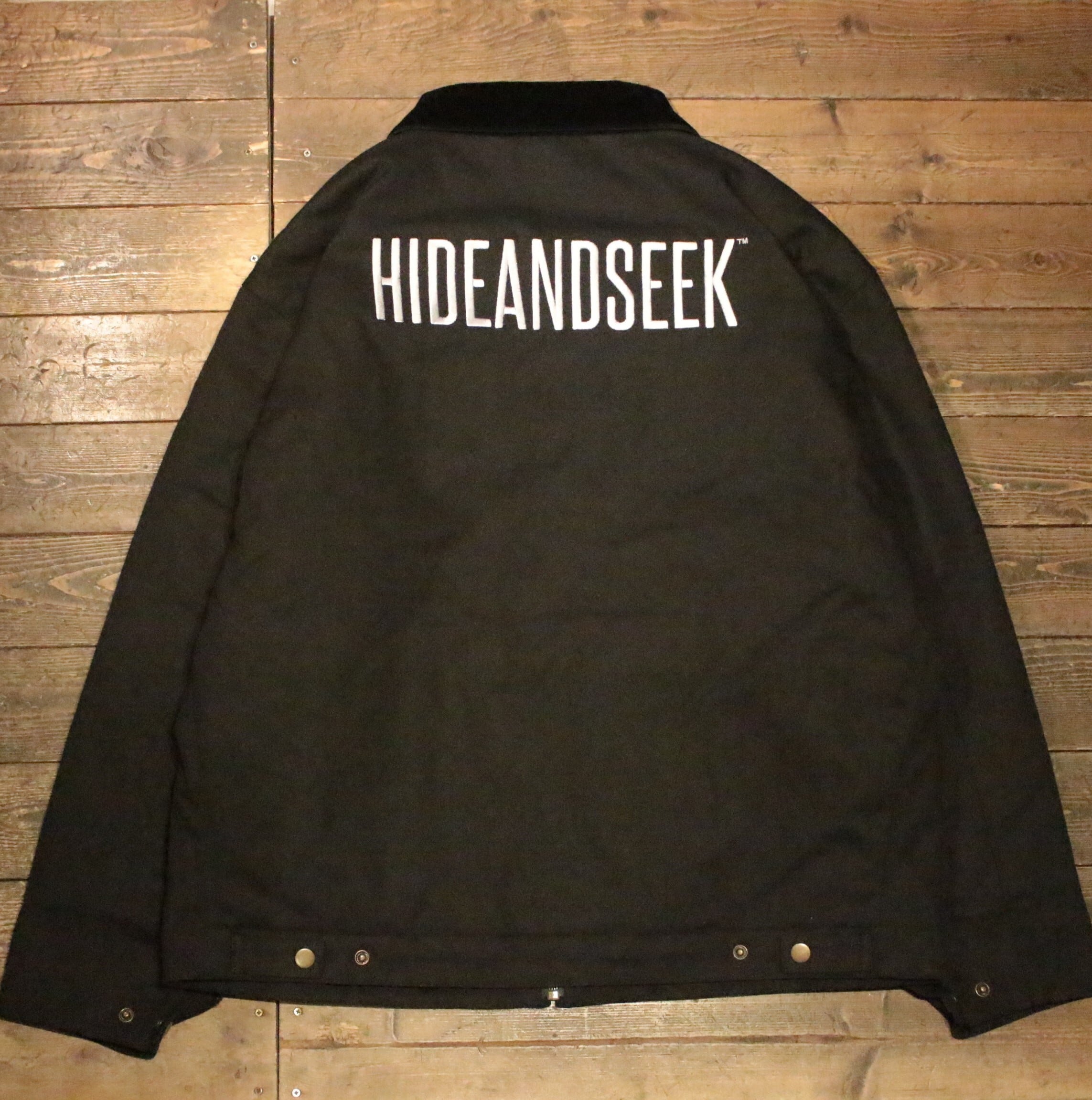 HIDE AND SEEK】Zip Work Jacket(24aw) -BLACK (ハイドアンドシーク