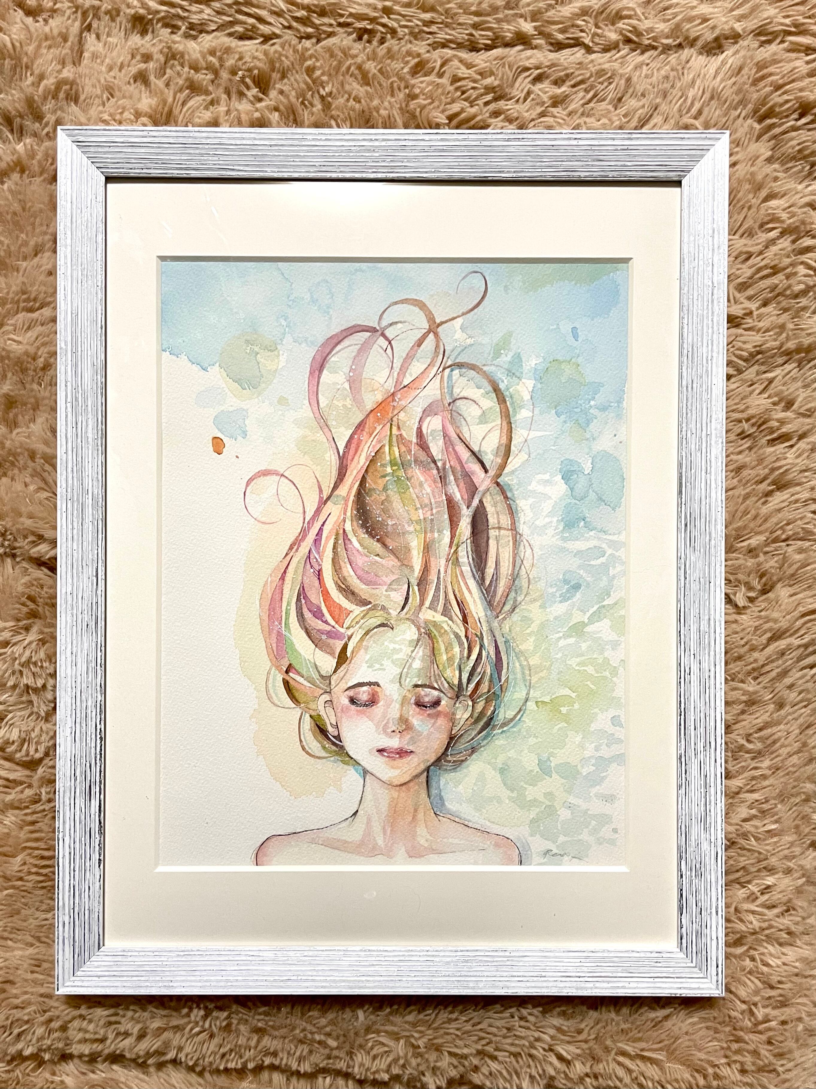 デザフェス出展】「hair wind」水彩原画イラスト | 【ラブマ(ライブ