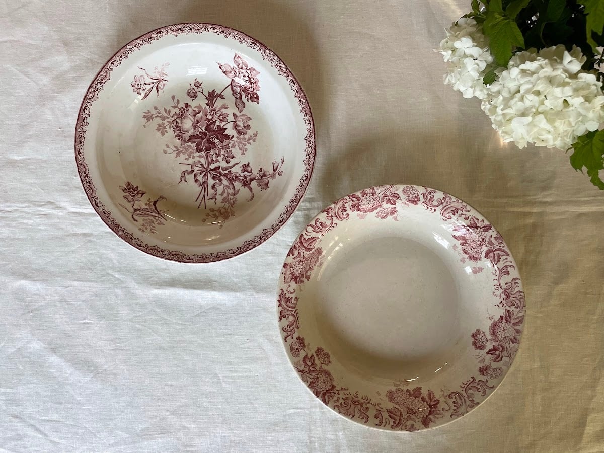 FONTANGE 大きな深皿 サラディエ / Sarreguemines サルグミンヌ 深皿