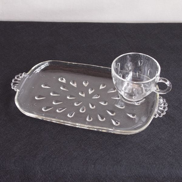 ヴィンテージ食器 Hazel Atlas ヘーゼルアトラス しずく柄 ティー