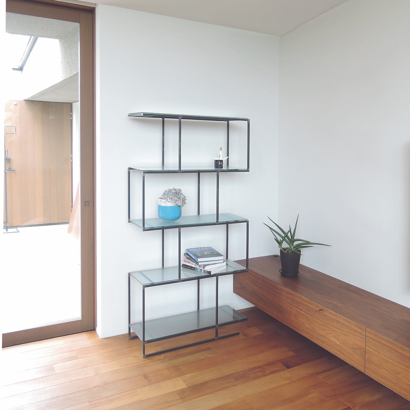 SUMI ラック 【FKU1200】 シェルフ 飾り棚 ガラス棚 ガラスシェルフ