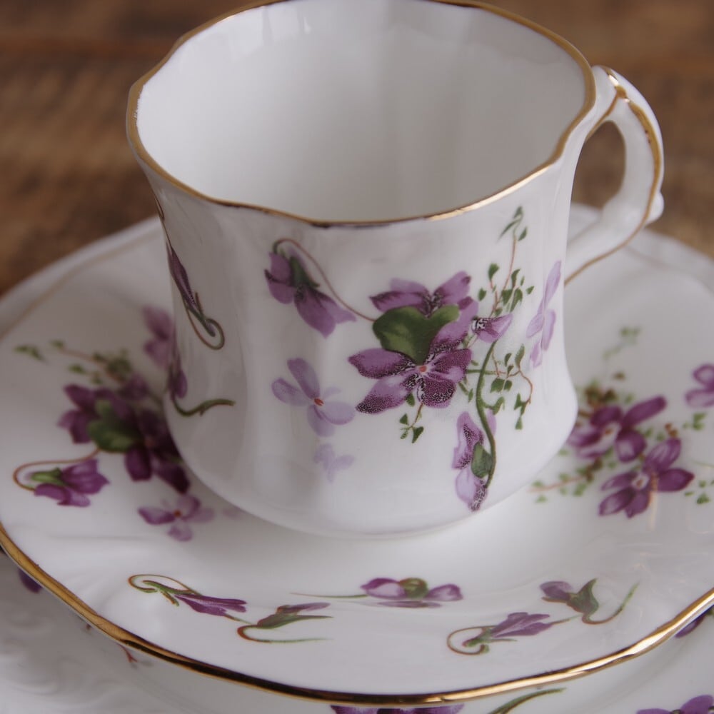 ハマースレイ ヴィクトリアンバイオレット コーヒーカップ ソーサー