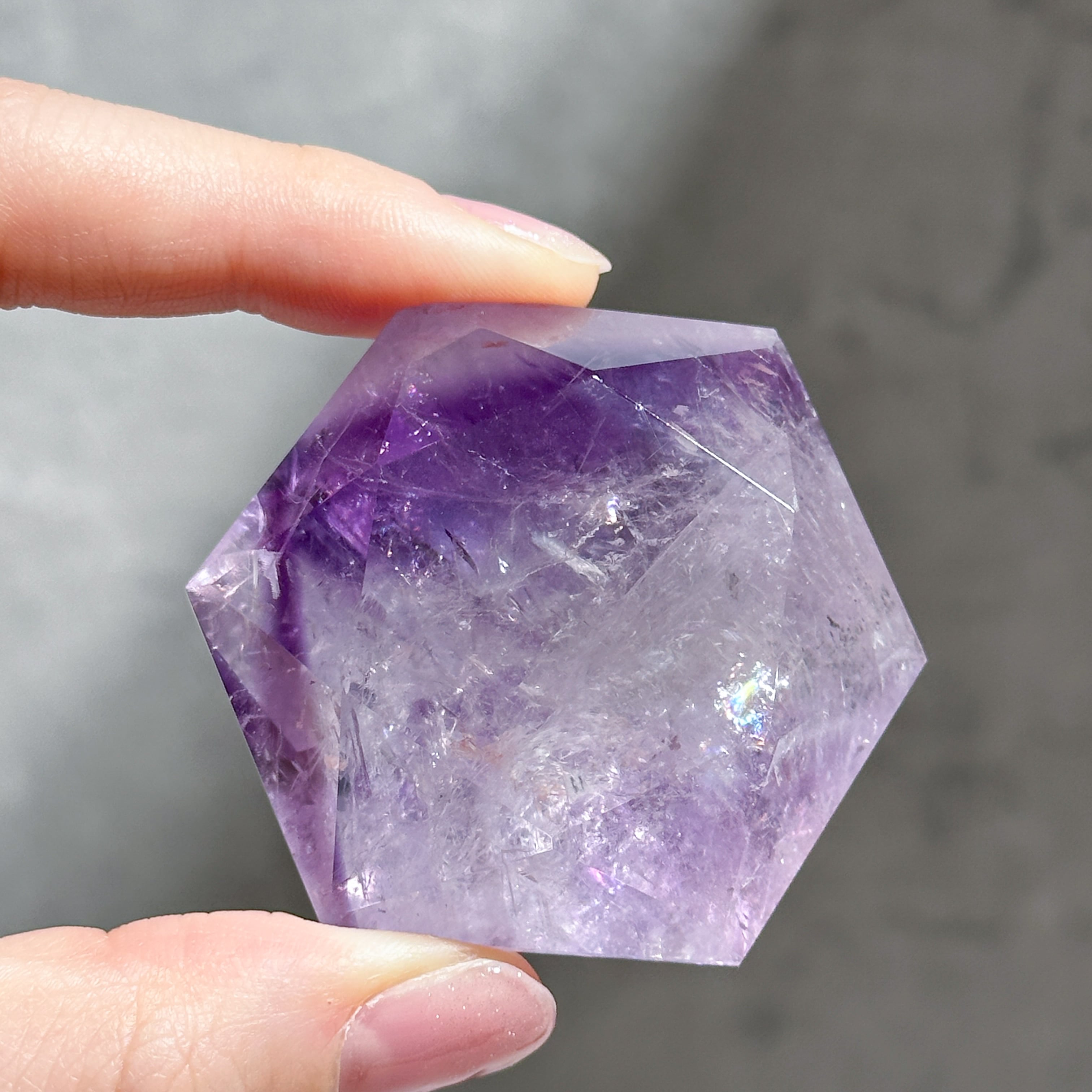 ファントムアメジスト ダイヤモンドカット12◇ Phantom Amethyst