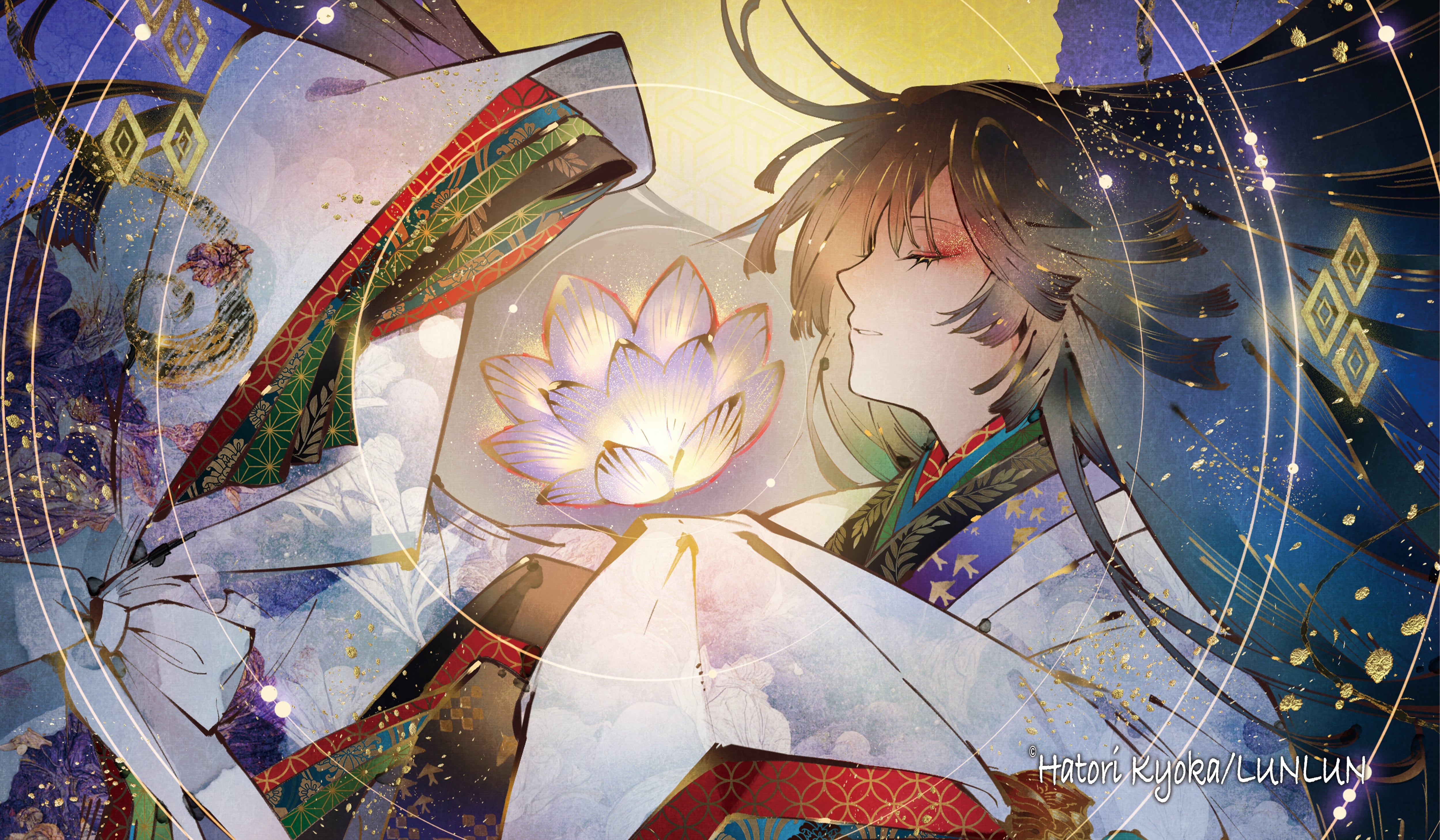 限定販売 匈歌ハトリ先生書き下ろしオリジナルプレイマット(青横)＋