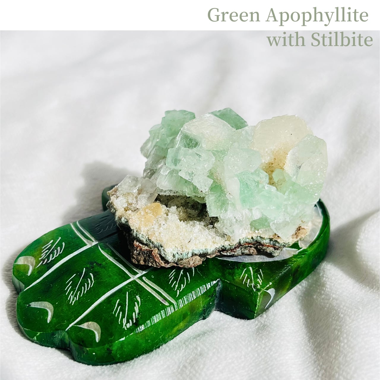 グリーンアポフィライト インド産 ダイヤモンドアポフィライト