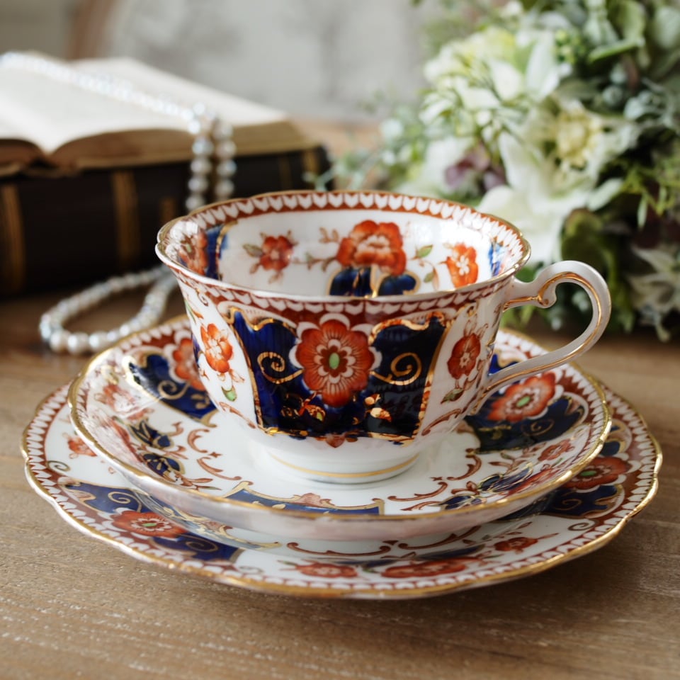 限定1客【美品】英国ミントンminton アードモア トリオ カップ