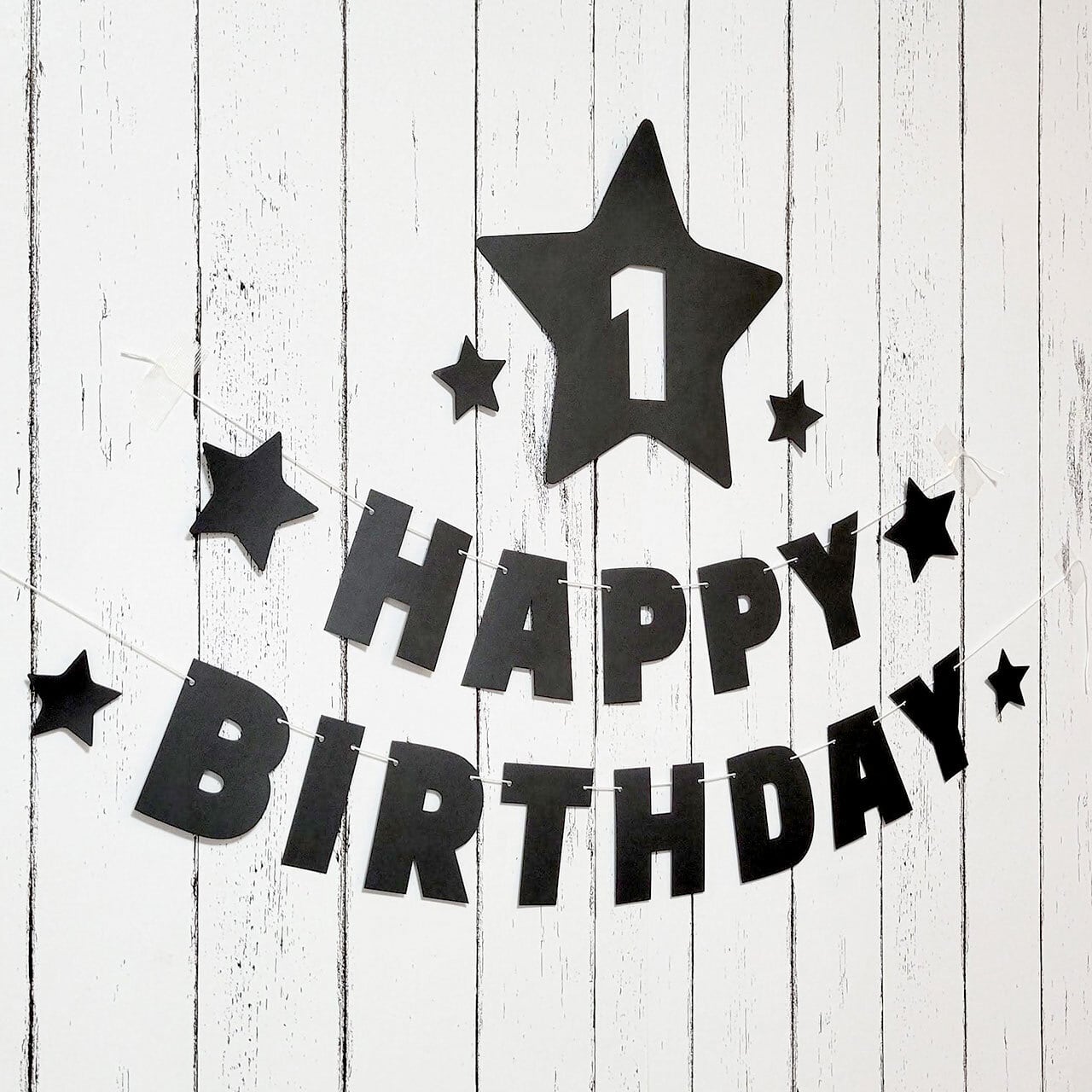 1stバースデー】数字バナー＆ハピバ☆ガーランドの飾り付けセット（名