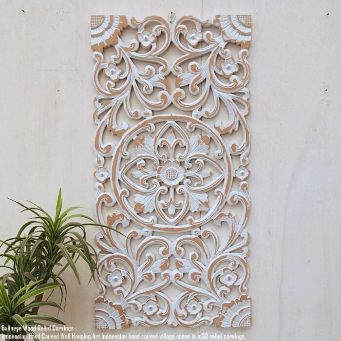 レリーフ 40cm×80cm C WW 長方形 アートパネル 木彫り フレーム 彫刻