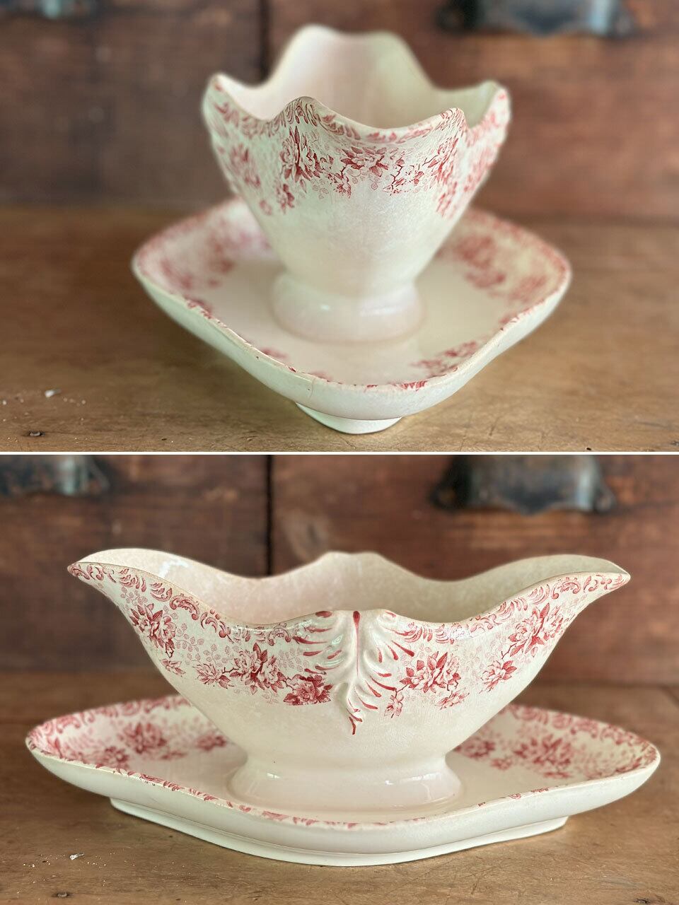 ソーシエール Choisy le roi 赤花柄 | Brocante de La Cocotte