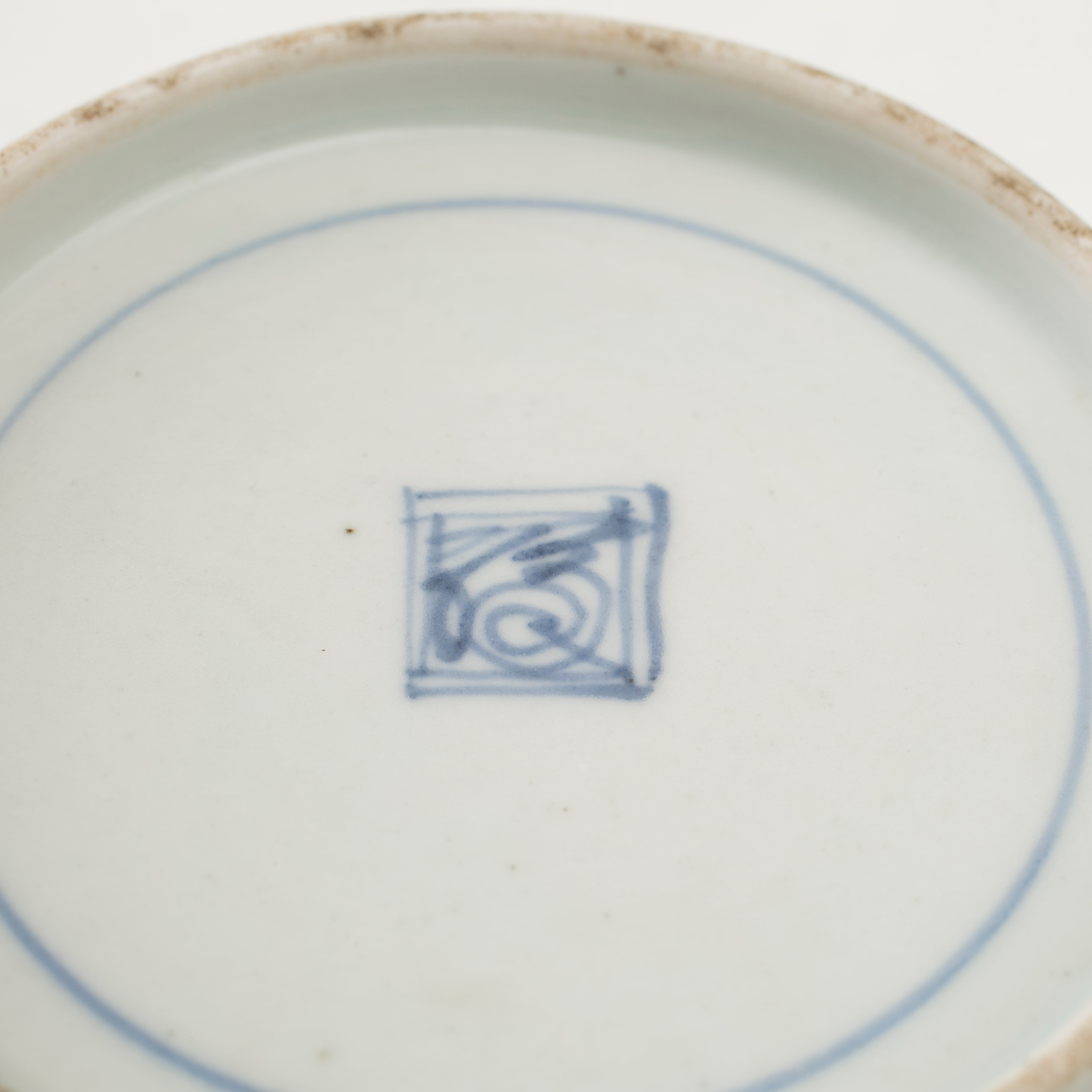 古伊万里 染付 蛸唐草 膾皿 五枚組 なます皿 見込み松竹梅 二重角福 渦