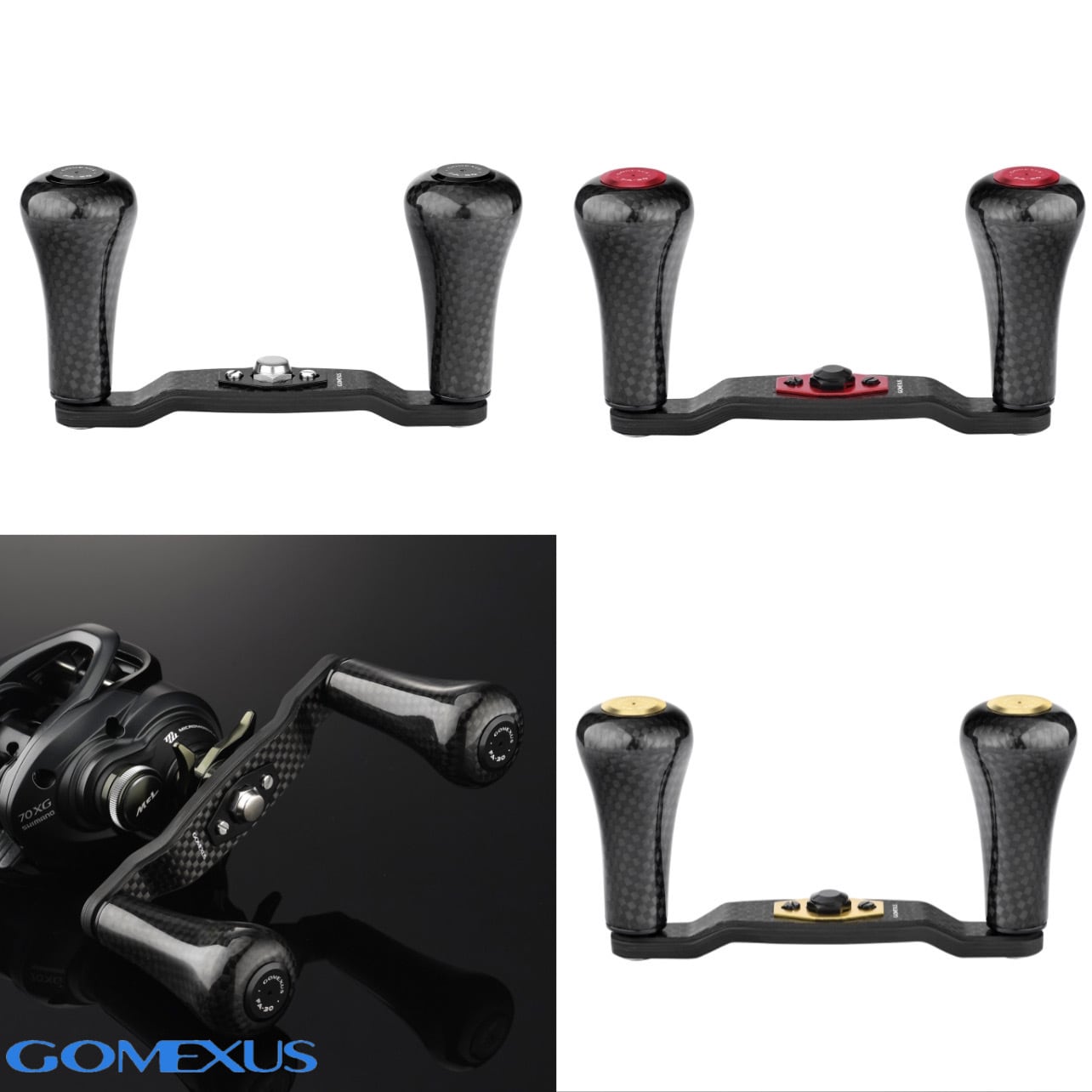 ゴメクサス】 7×4 シマノ/8×5 ダイワ/オールカーボンハンドル/98mm