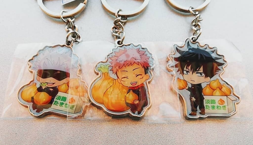 呪術廻戦 ご当地キーホルダー 淡路島限定たまねぎ 全4種セット 虎杖悠