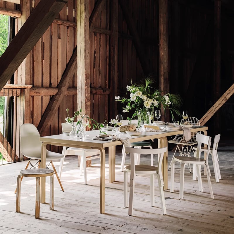 82A テーブル（150×85cm）ブラック リノリウム［ アルテック ］ | REAL