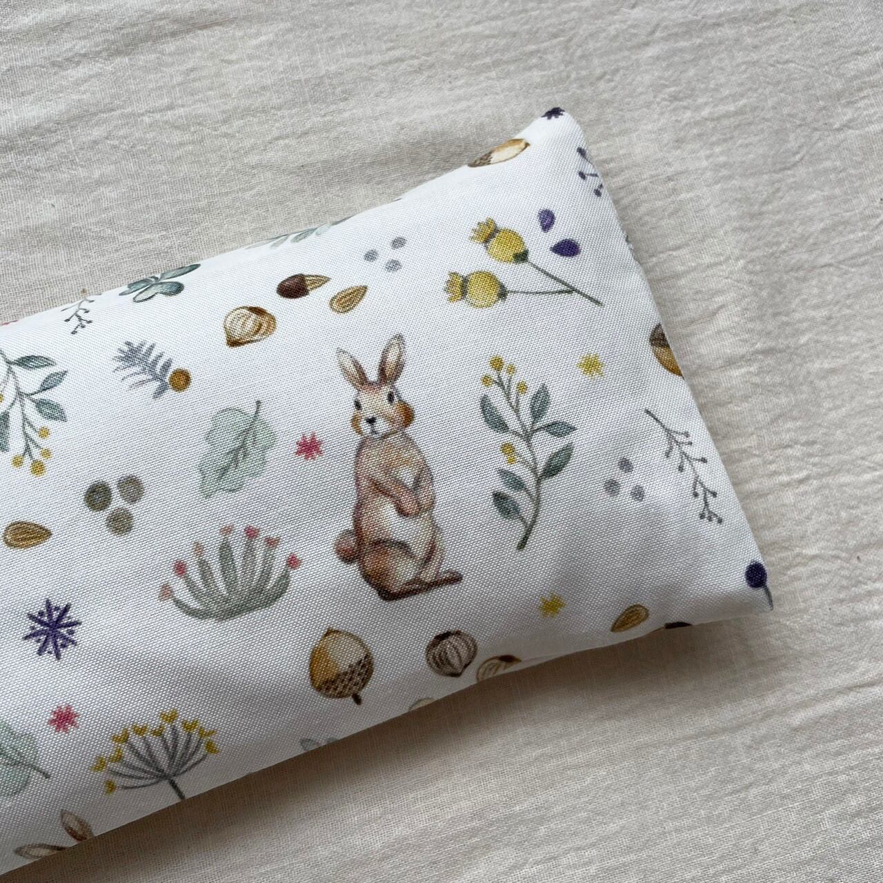 首・肩用》米ぬか・玄米カイロ（選べるハーブ）Fields Rabbit柄 カバー