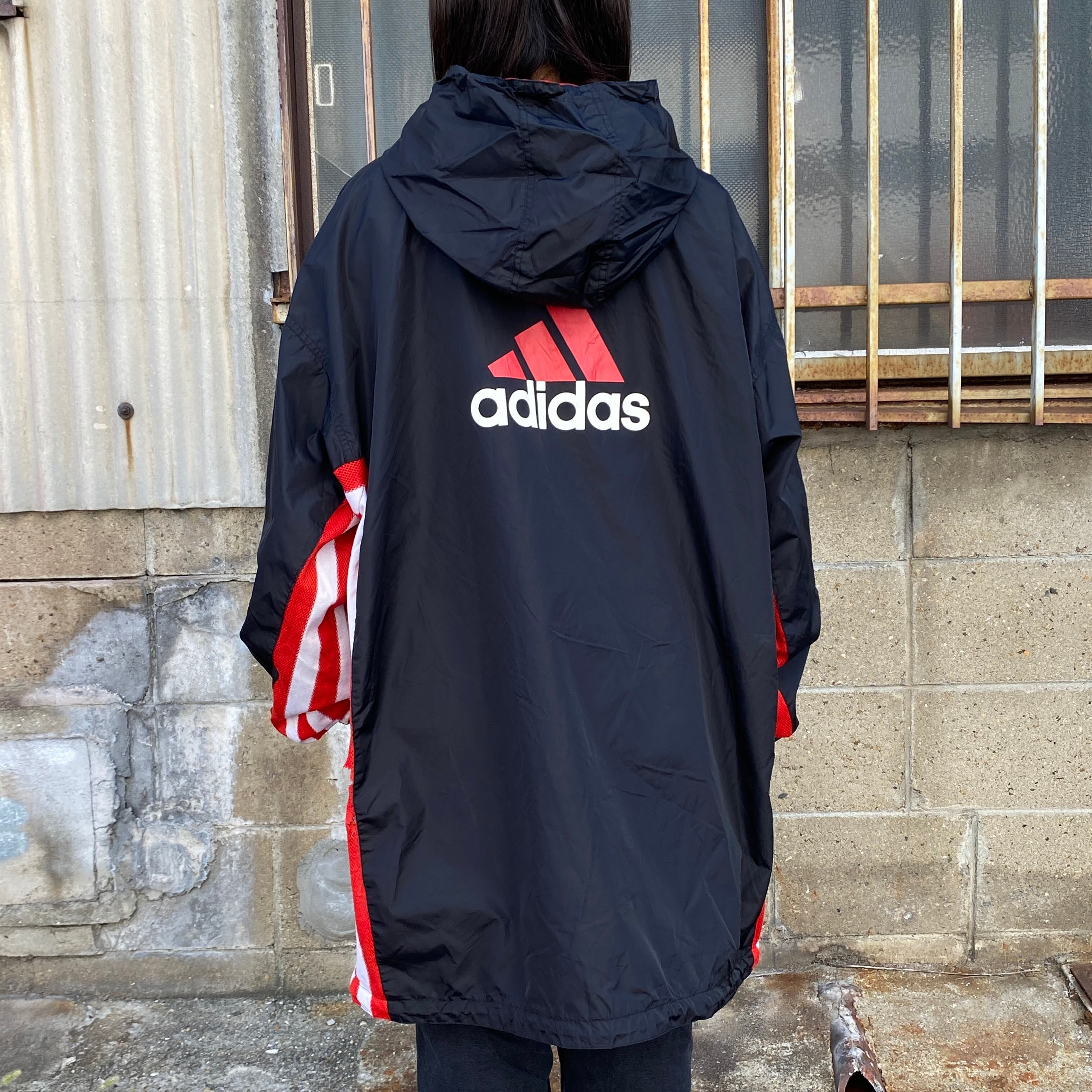 80年代〜90年代 adidas アディダス ベンチコート メンズXL 古着
