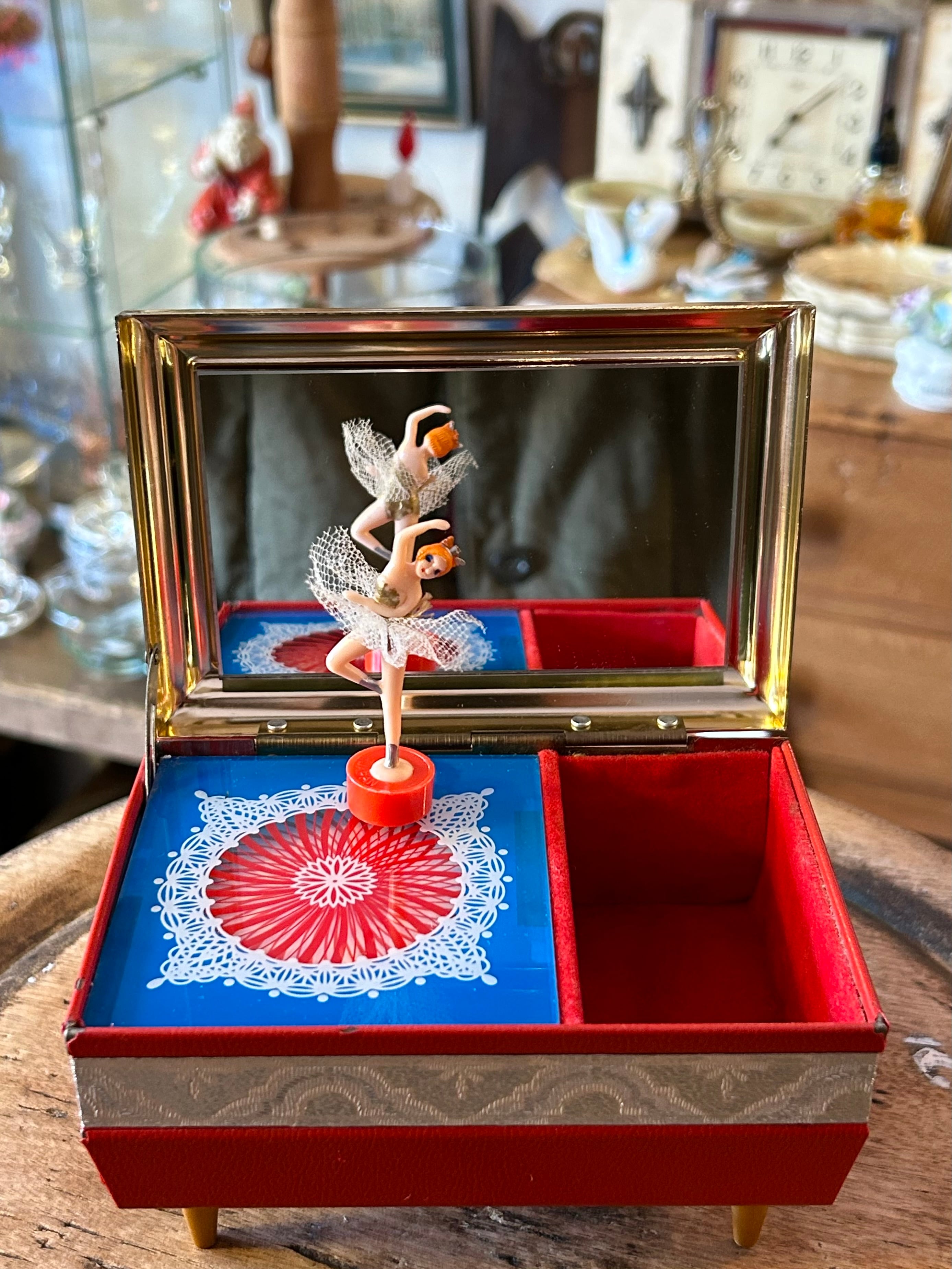 美品 昭和レトロ（希少）バレリーナ オルゴール 小物入れ 禁じられた
