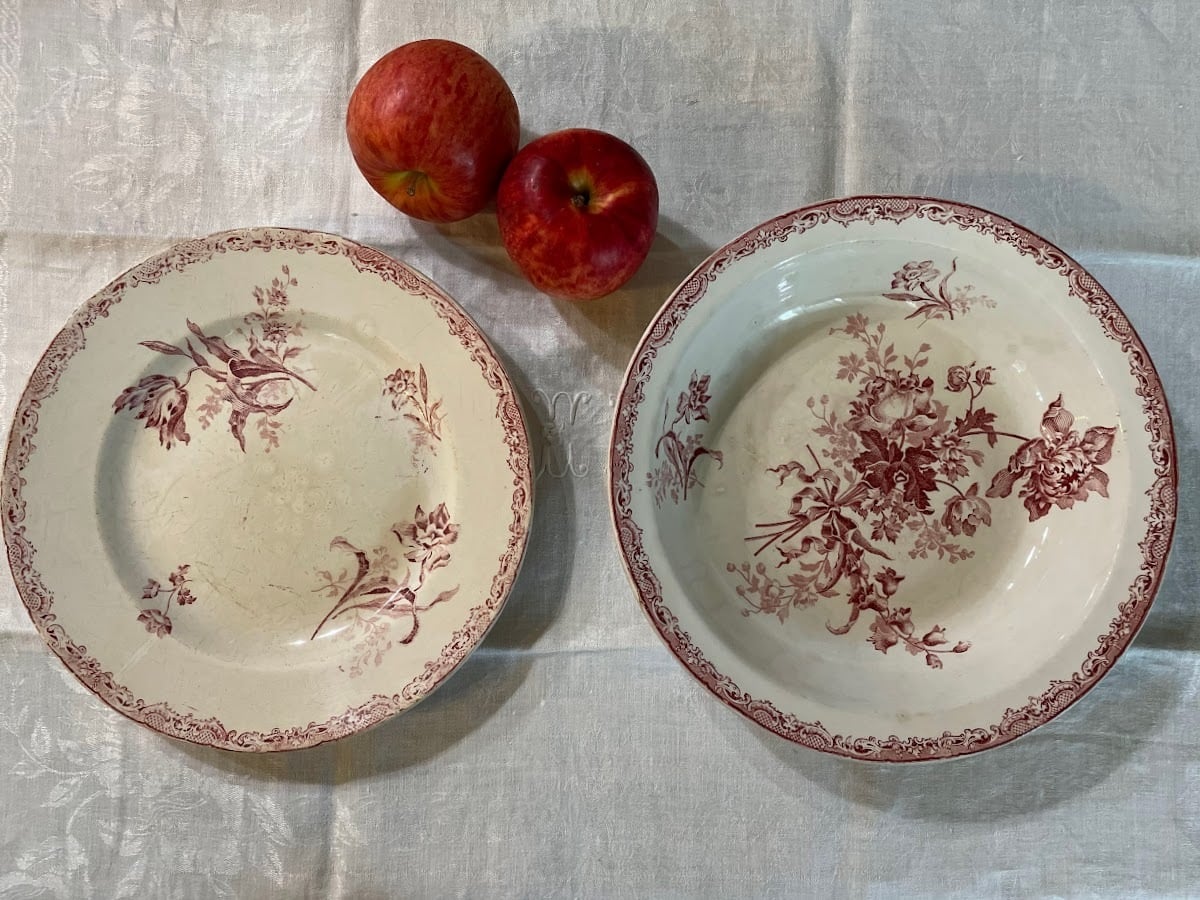 FONTANGE 大きな深皿 サラディエ / Sarreguemines サルグミンヌ 深皿