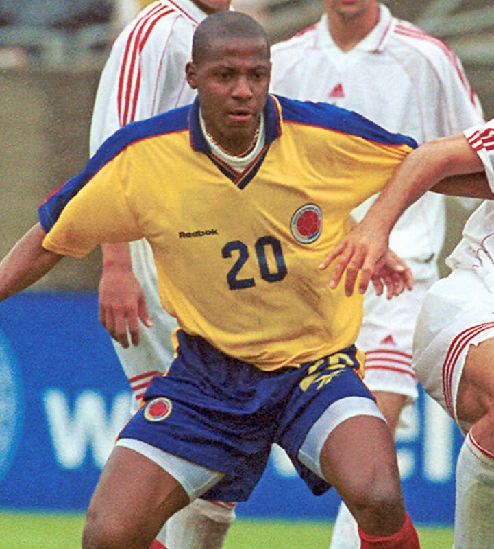 コロンビア代表 1998 Reebok ホーム半袖 ユニフォーム 後期モデル