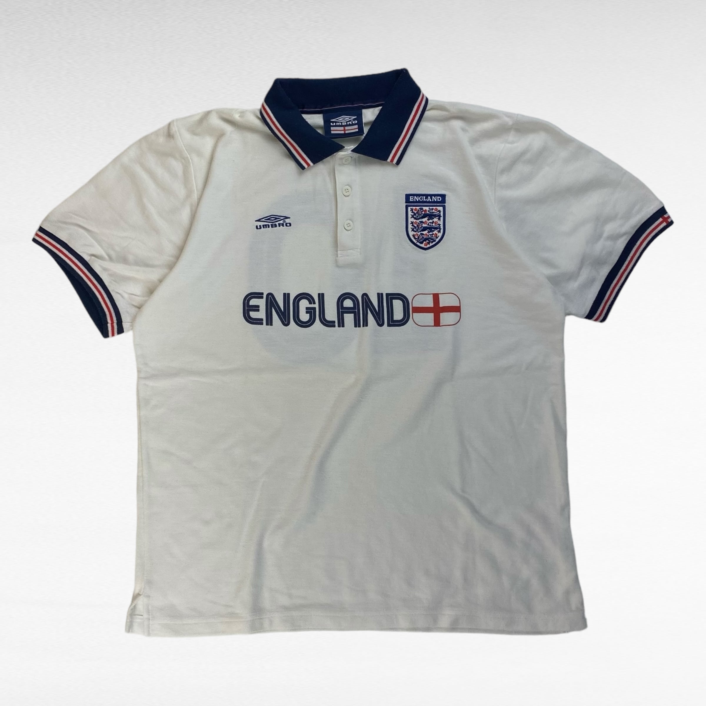 00's】 アンブロ L イングランド代表 サッカーポロシャツ 半袖 | 古着屋dp