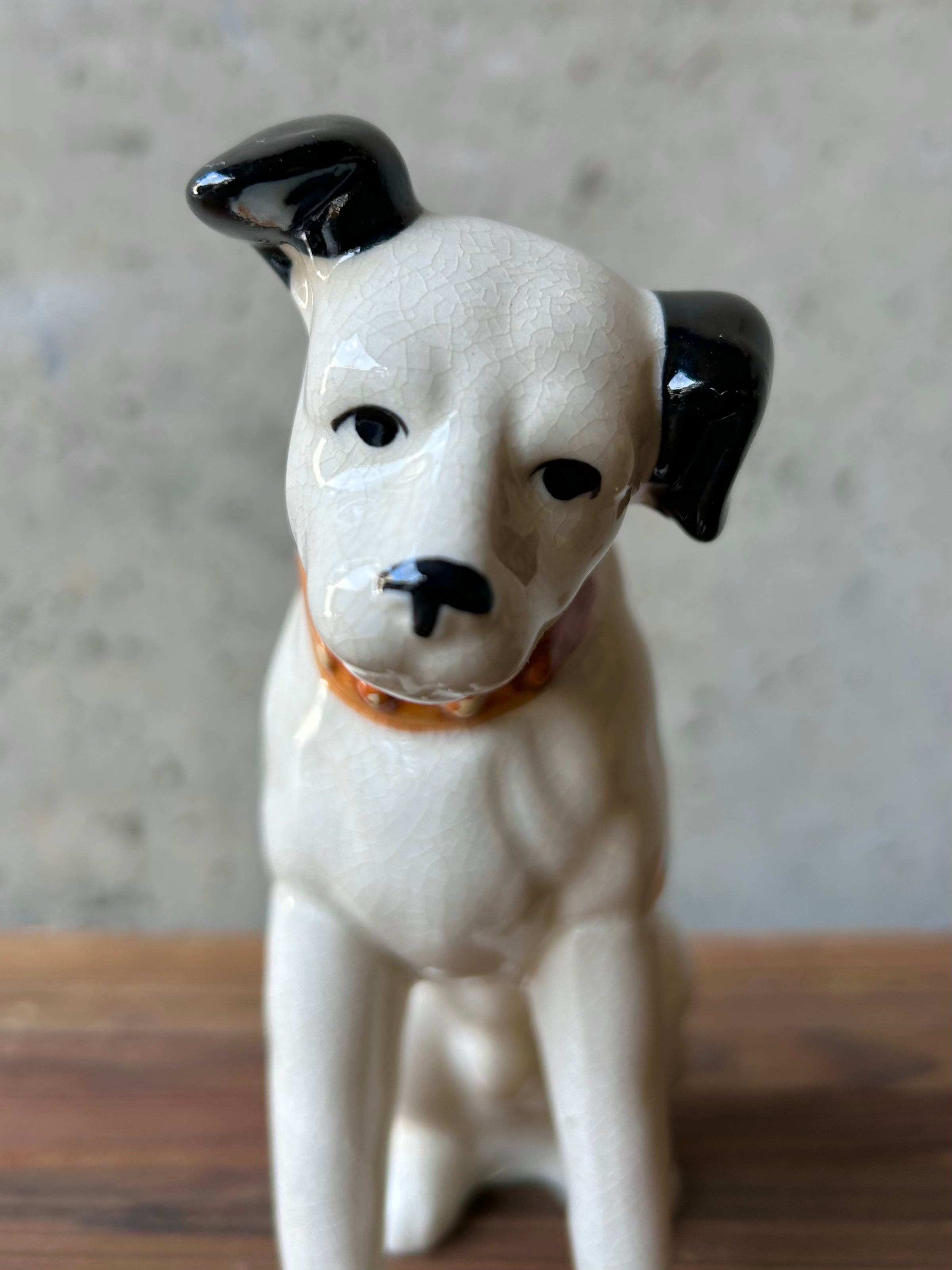 昭和レトロ Victor ビクター犬 ニッパーくん 陶器製 置物 | choice