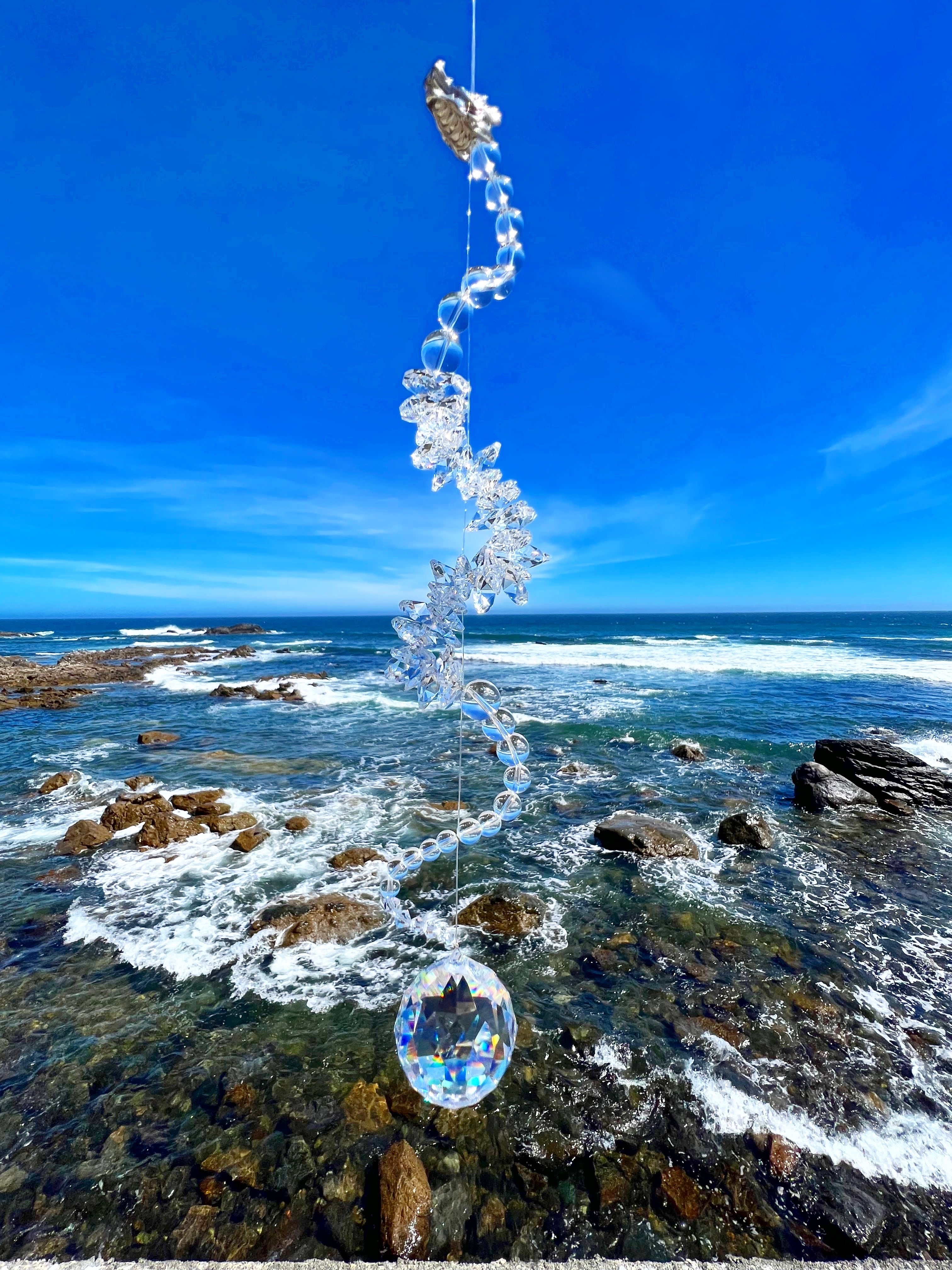 龍神サンキャッチャー（昇り龍・銀の顔） | Crystal Temple｜ELENA