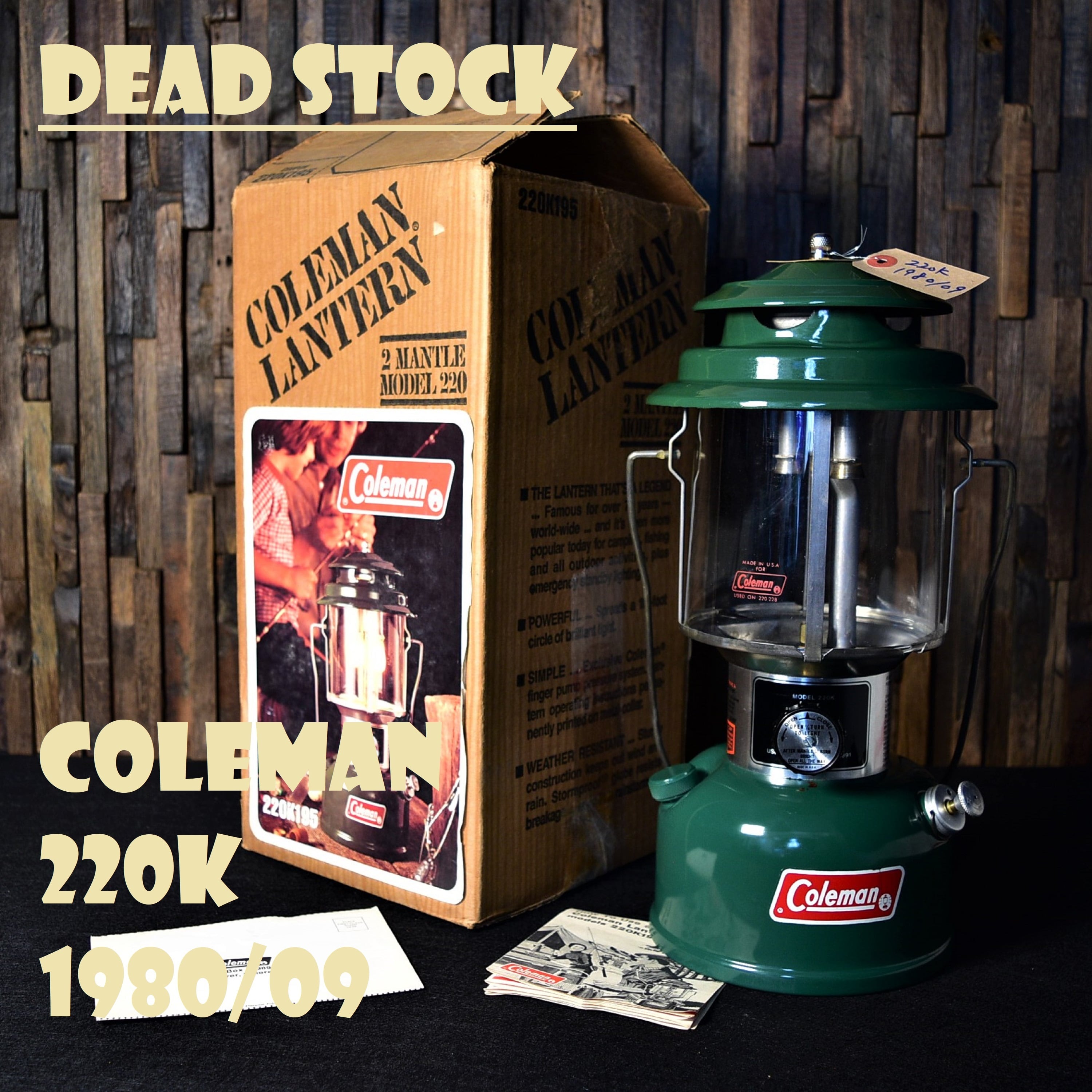 コールマン 220K 1980年9月製造 ツーマントル ランタン COLEMAN