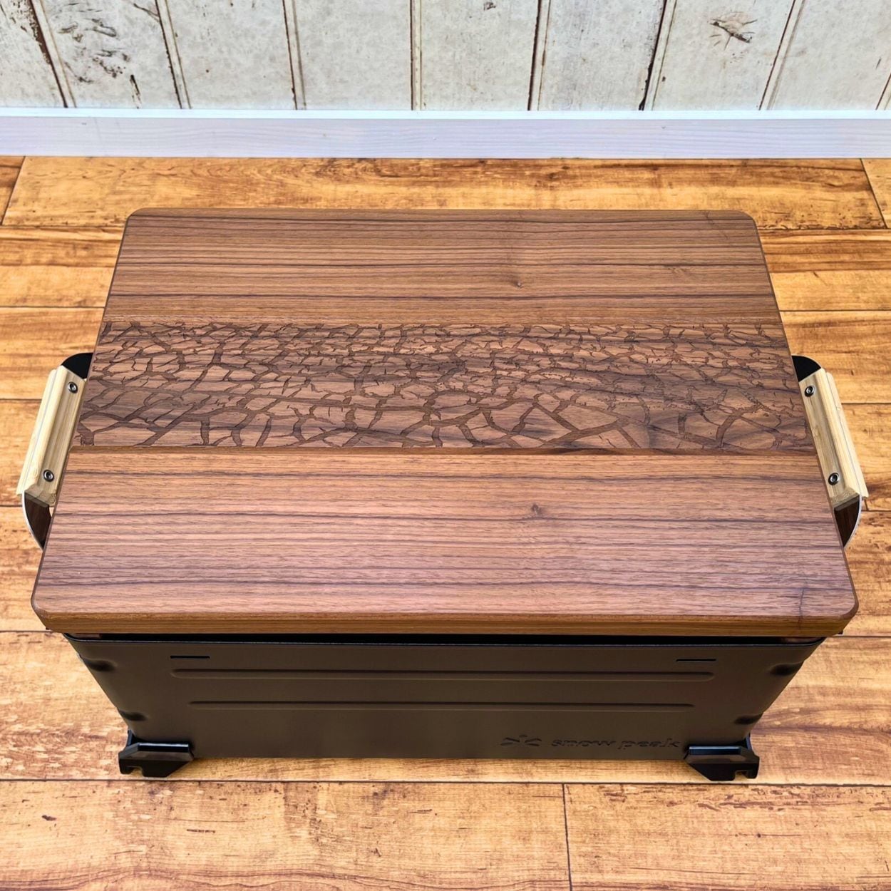 送料無料】スノーピーク シェルフコンテナ専用カスタム スライド式天板