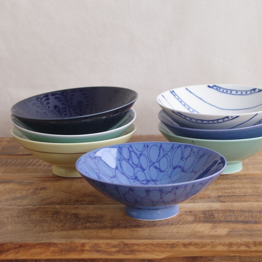 再入荷】【新品】 白山陶器（波佐見焼） 平茶碗 飯碗 YI-5 黄色 円