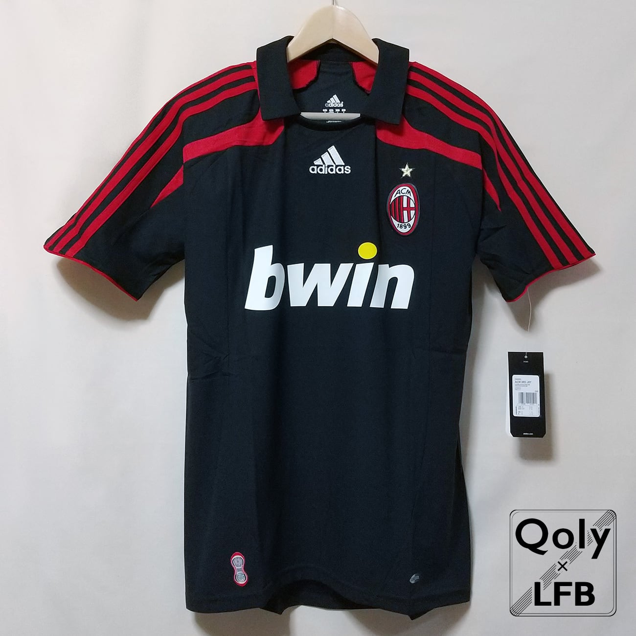 ACミラン 2007-08 adidas サード半袖 ユニフォーム（インポートS