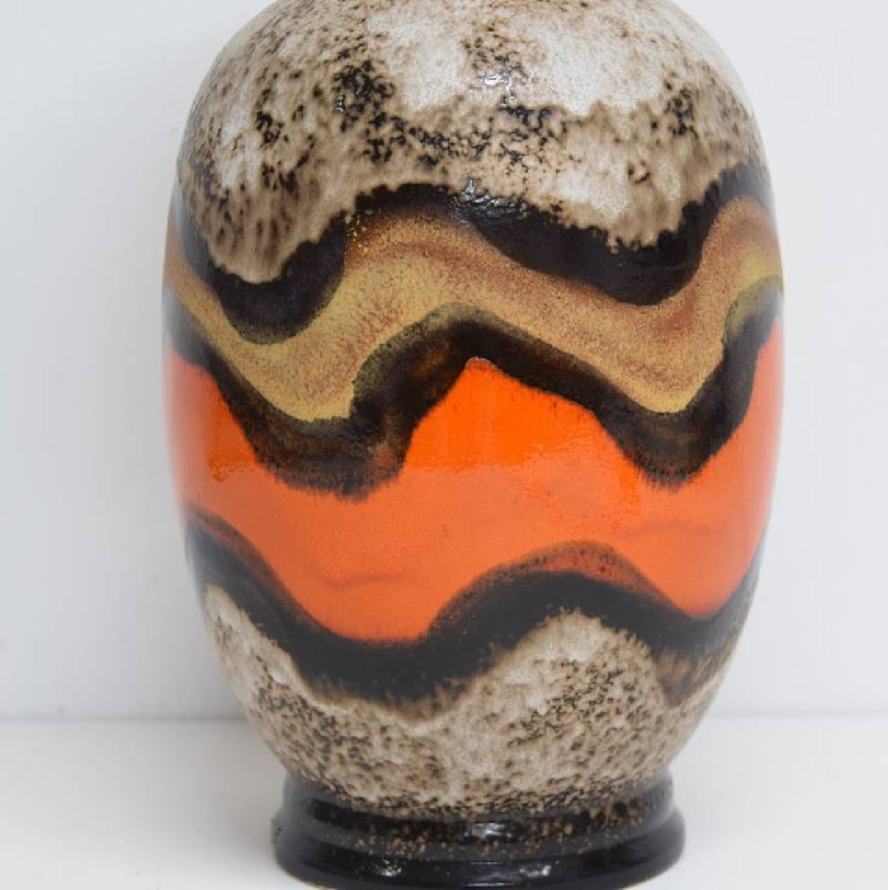 ドイツヴィンテージ D&B ファットラヴァ FAT LAVA 46㎝大型花瓶 ミッド