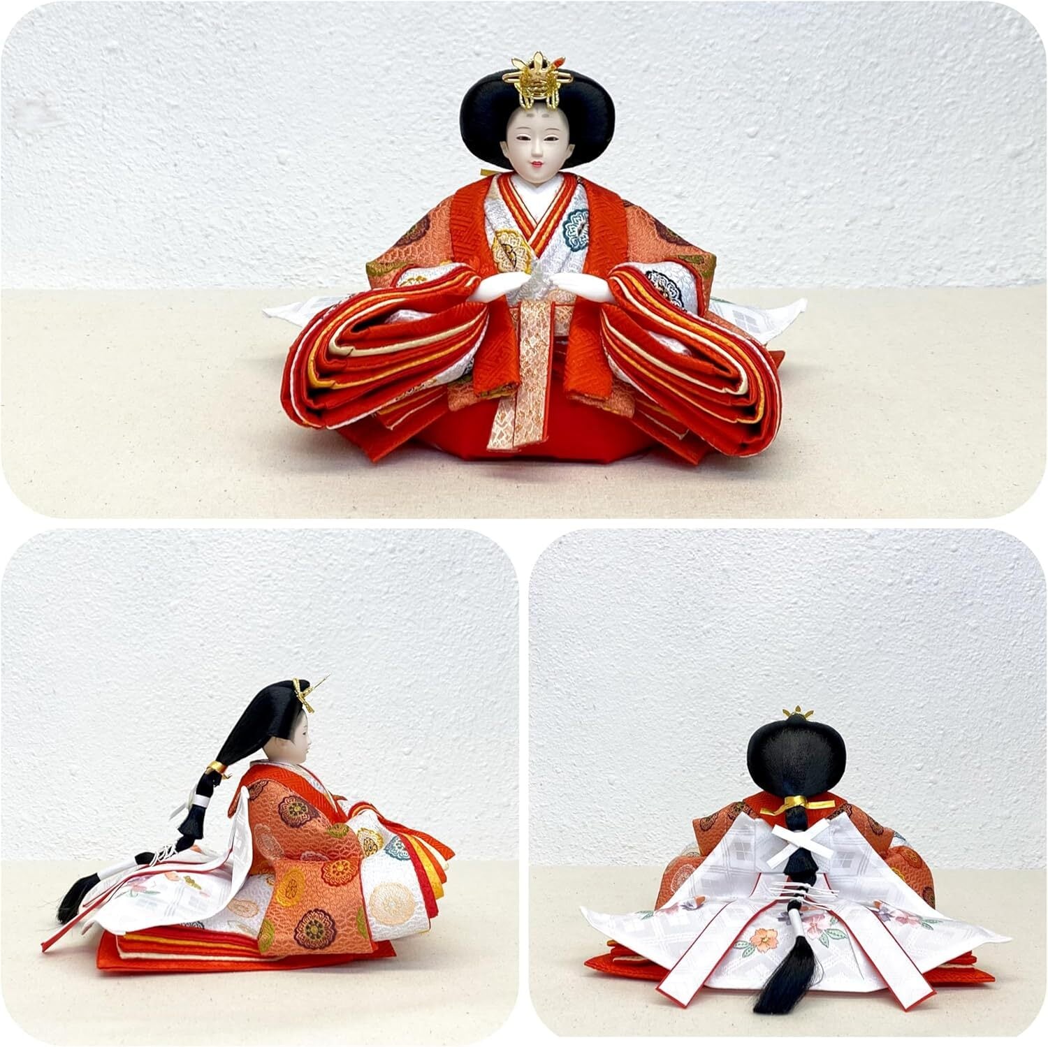 雛人形 親王飾り 芥子 親王飾り 山に桜 屏風畳台飾り 吉藤作 ひな人形