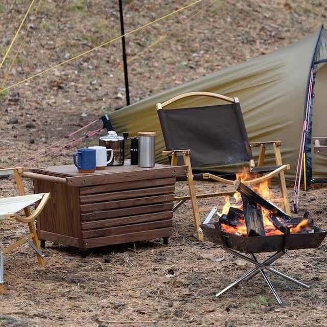 IKIKI シェルフコンテナMウォルナット | ほったらかしキャンプ場