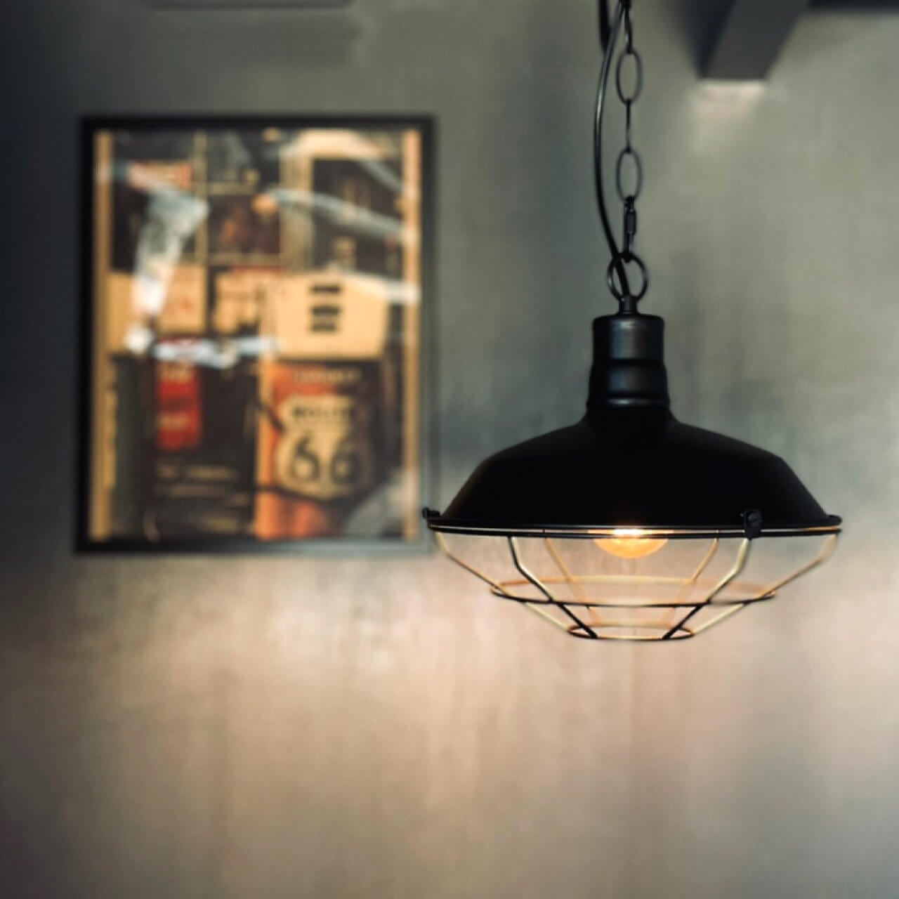 インダストリアル風ペンダントライト ブラック | INDUSTRIAL WORKS