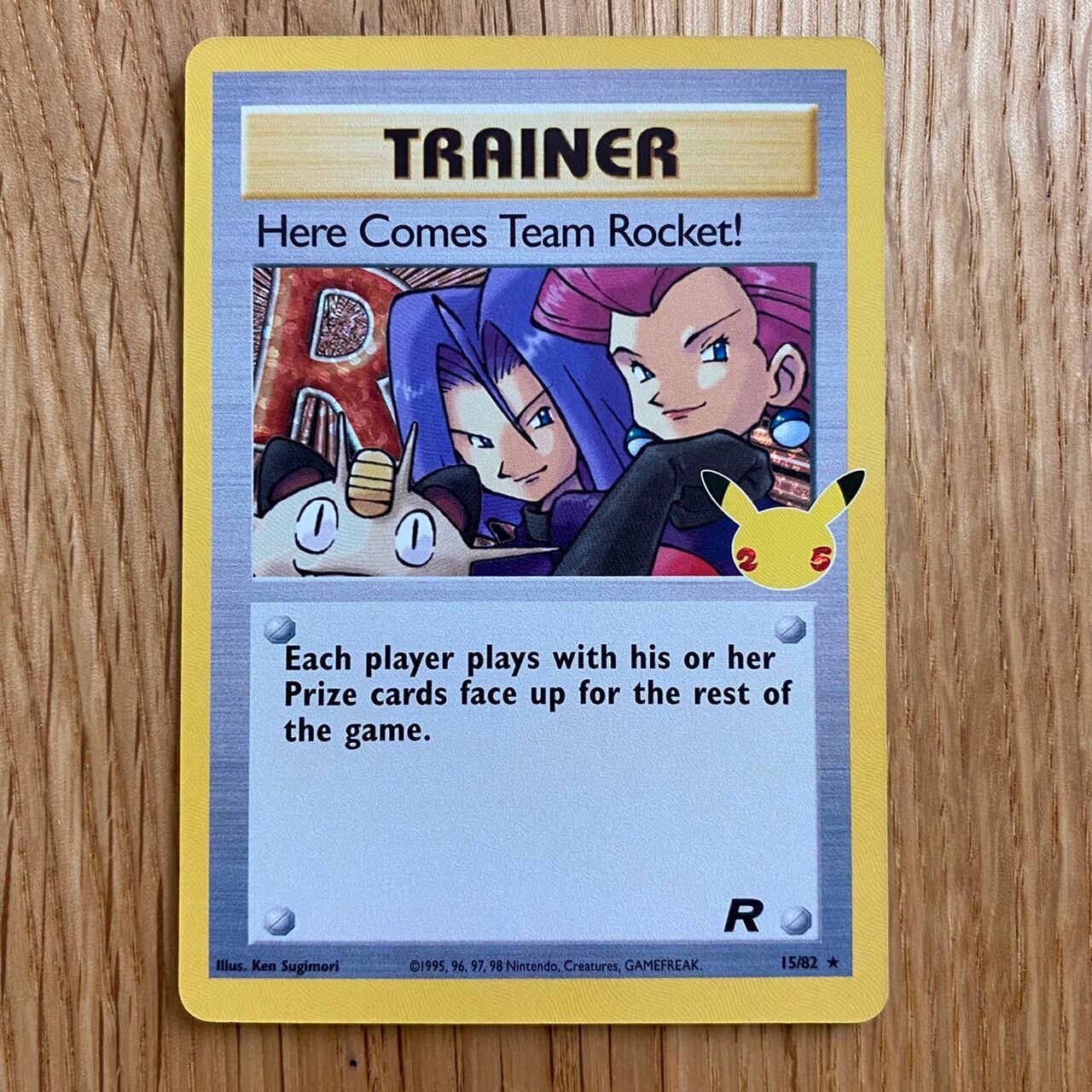 ロケット団参上！ 英語版ポケモンカード 25周年記念 （Here Comes Team