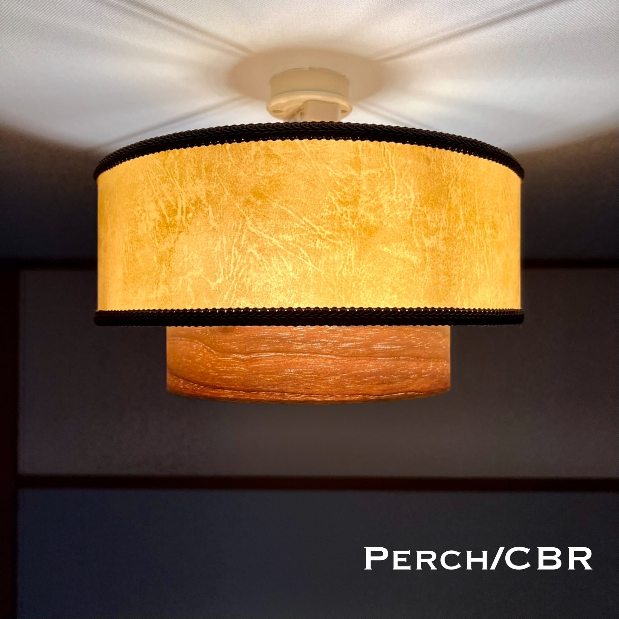 天井照明 Perch/CBR シーリングライト オイルパーチ紙 天然木突板